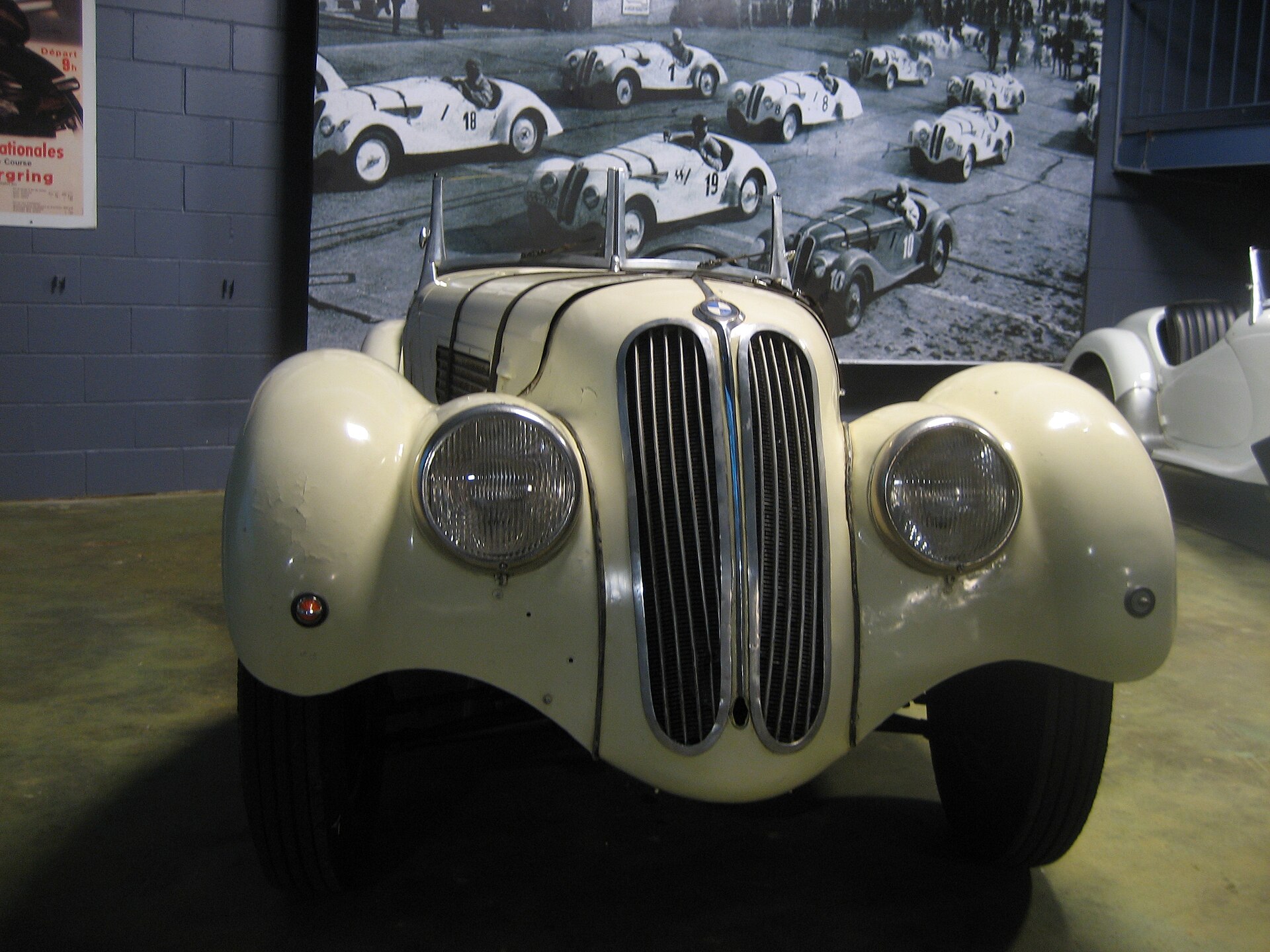 BMW 328 roadster in a museum