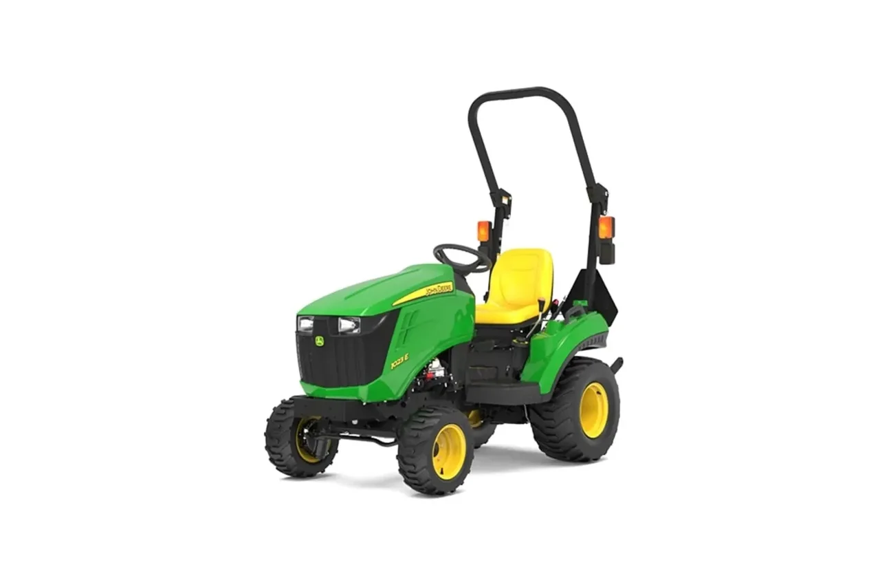 John Deere 1023E with 120R loader