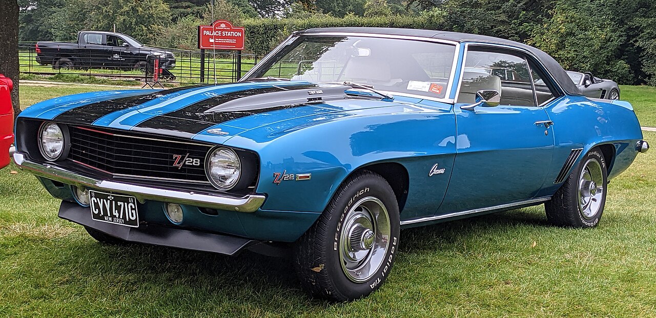 Blue 1969 Chevrolet Camaro Z/28 coupe