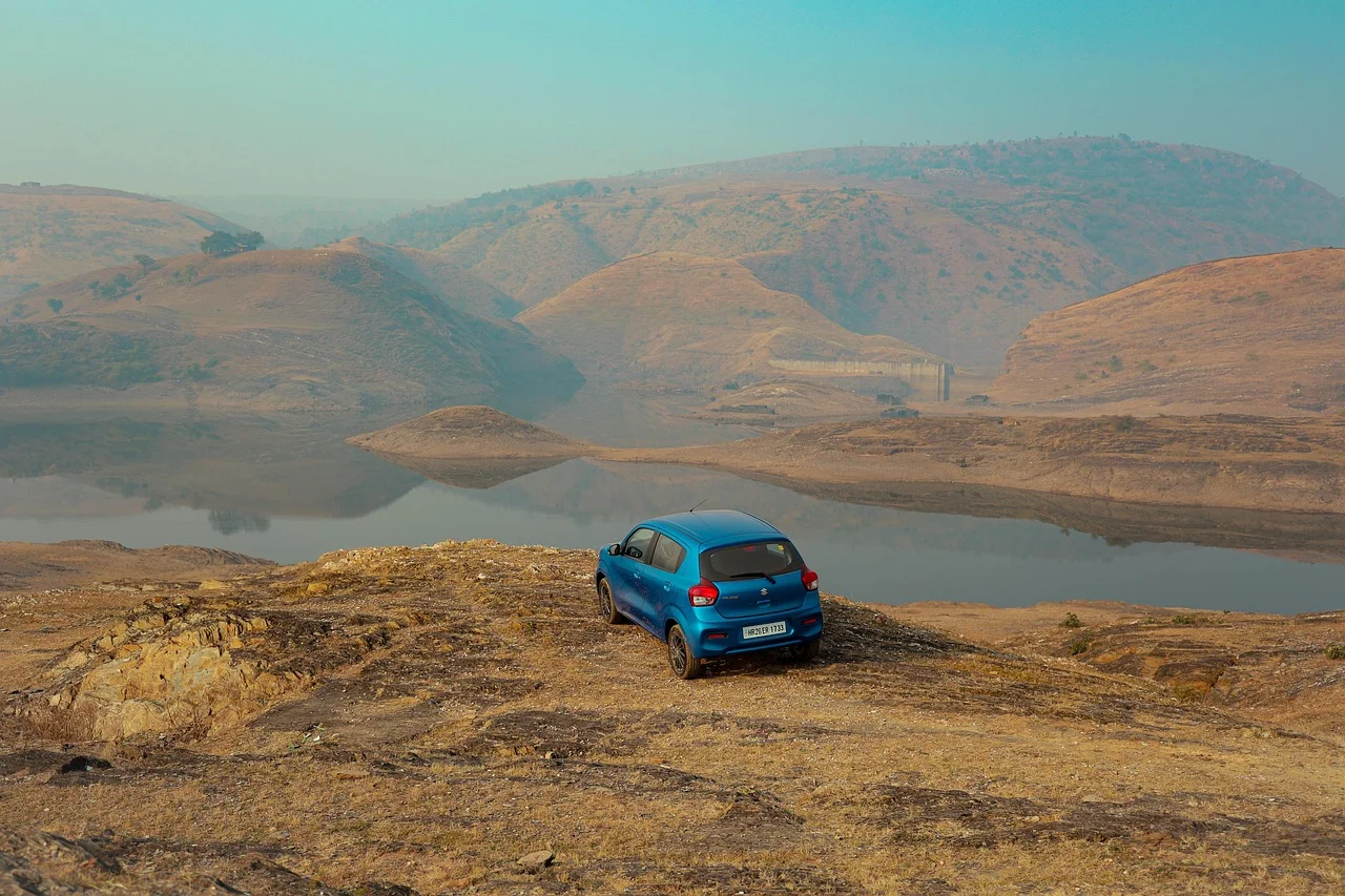 Passenger car on a road in India